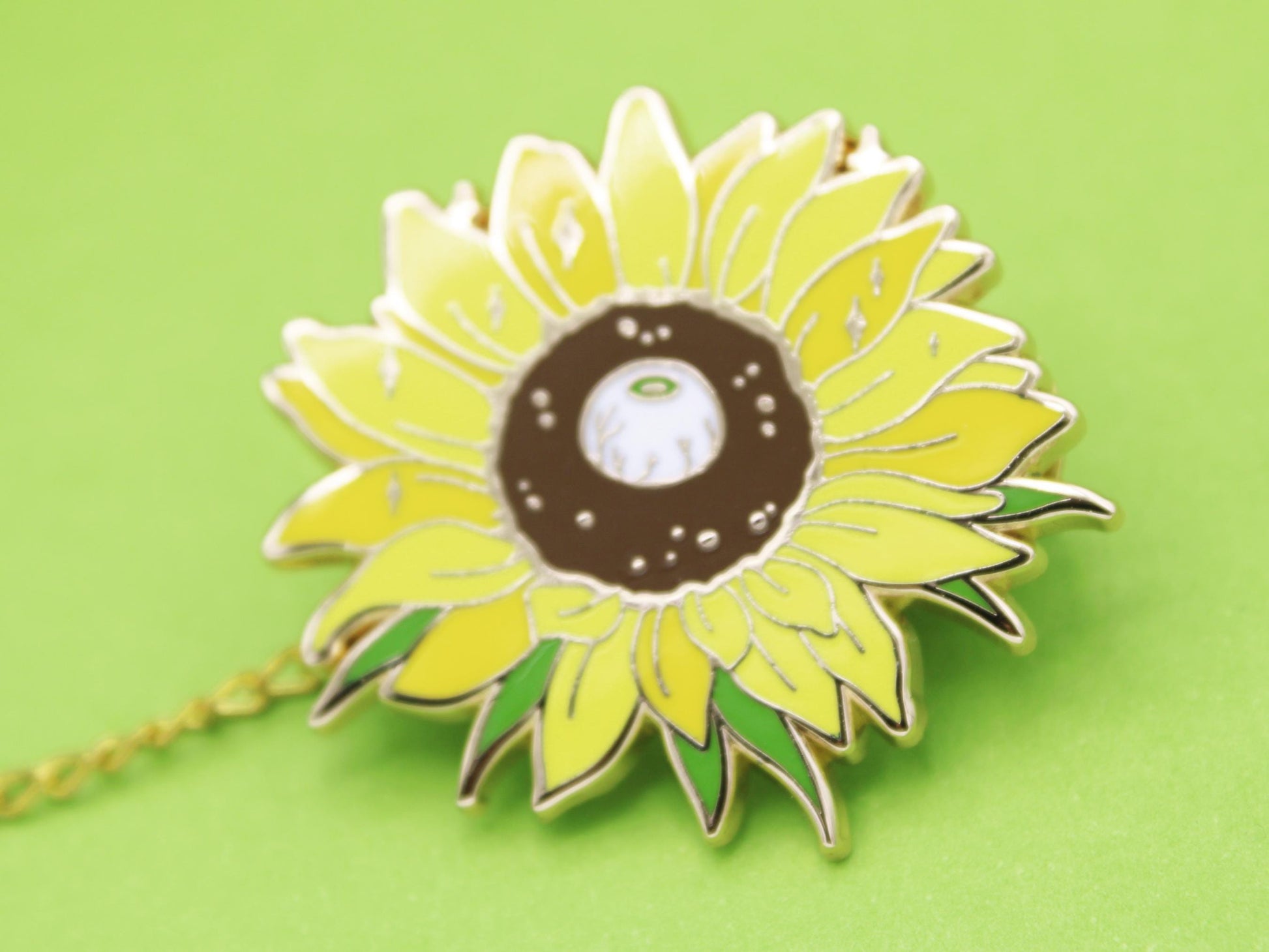Sunflower & Sun Collar Enamel Pin