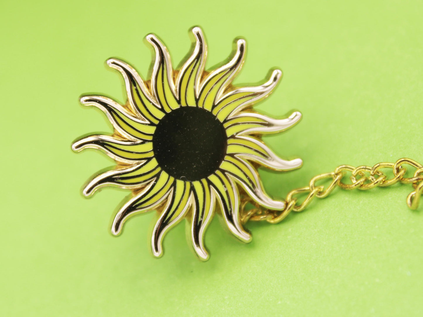 Sunflower & Sun Collar Enamel Pin