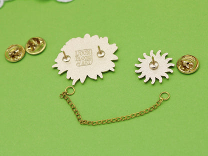 Sunflower & Sun Collar Enamel Pin