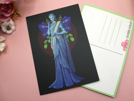 Butterfly Pea Tea Slime Girl Postcard