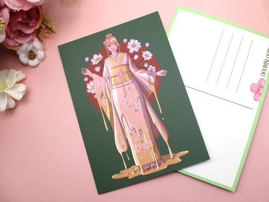 Sakura Tea Slime Girl Postcard