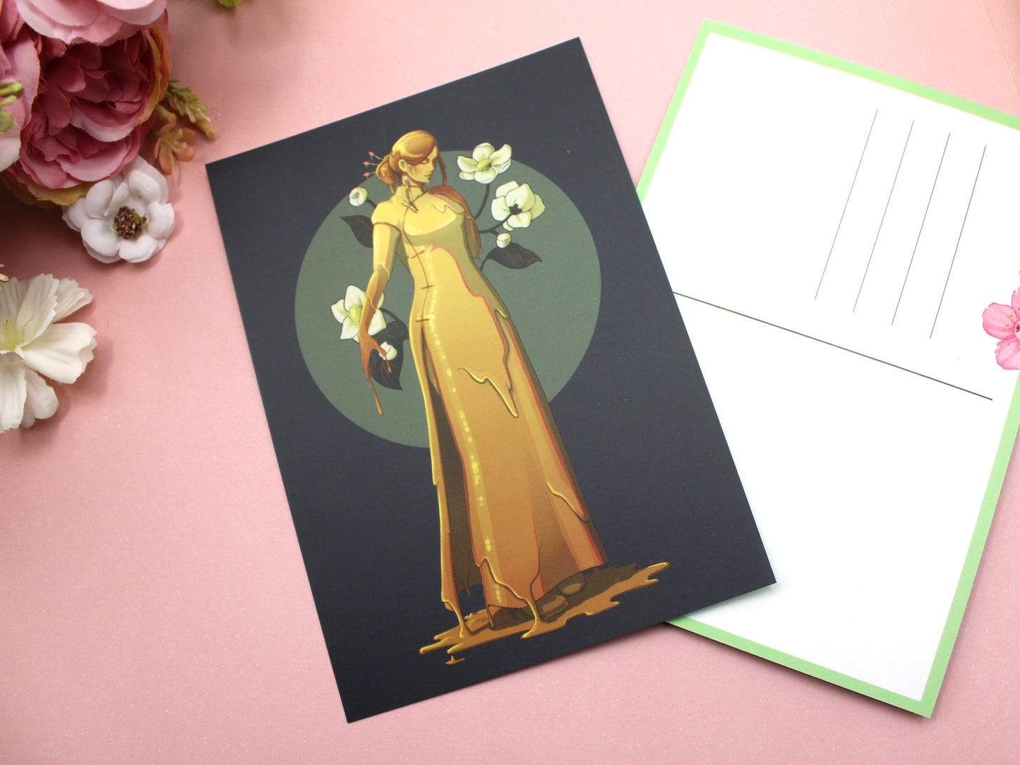 White Tea Slime Girl Postcard