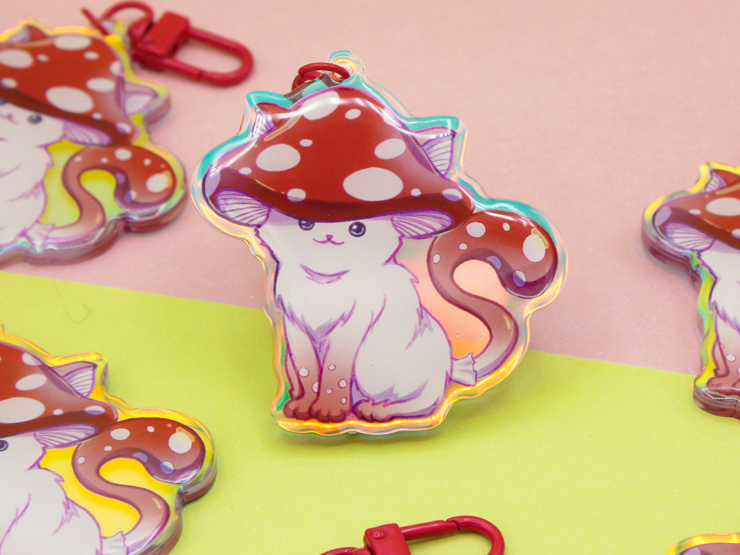 Meowshroom Acrylic Charm