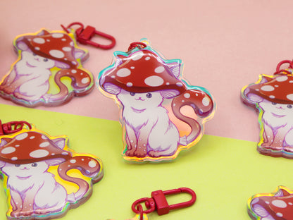 Meowshroom Acrylic Charm