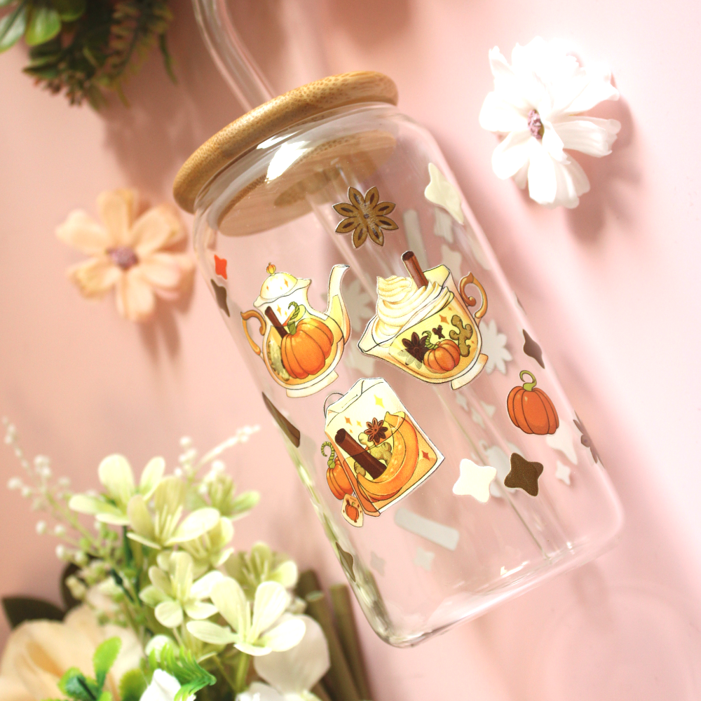 Pumpkin Chai Glass Tumbler