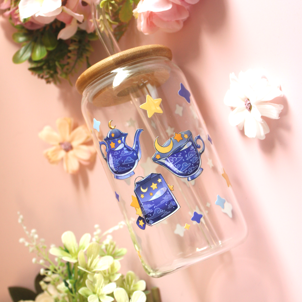 Starry Tea Glass Tumbler