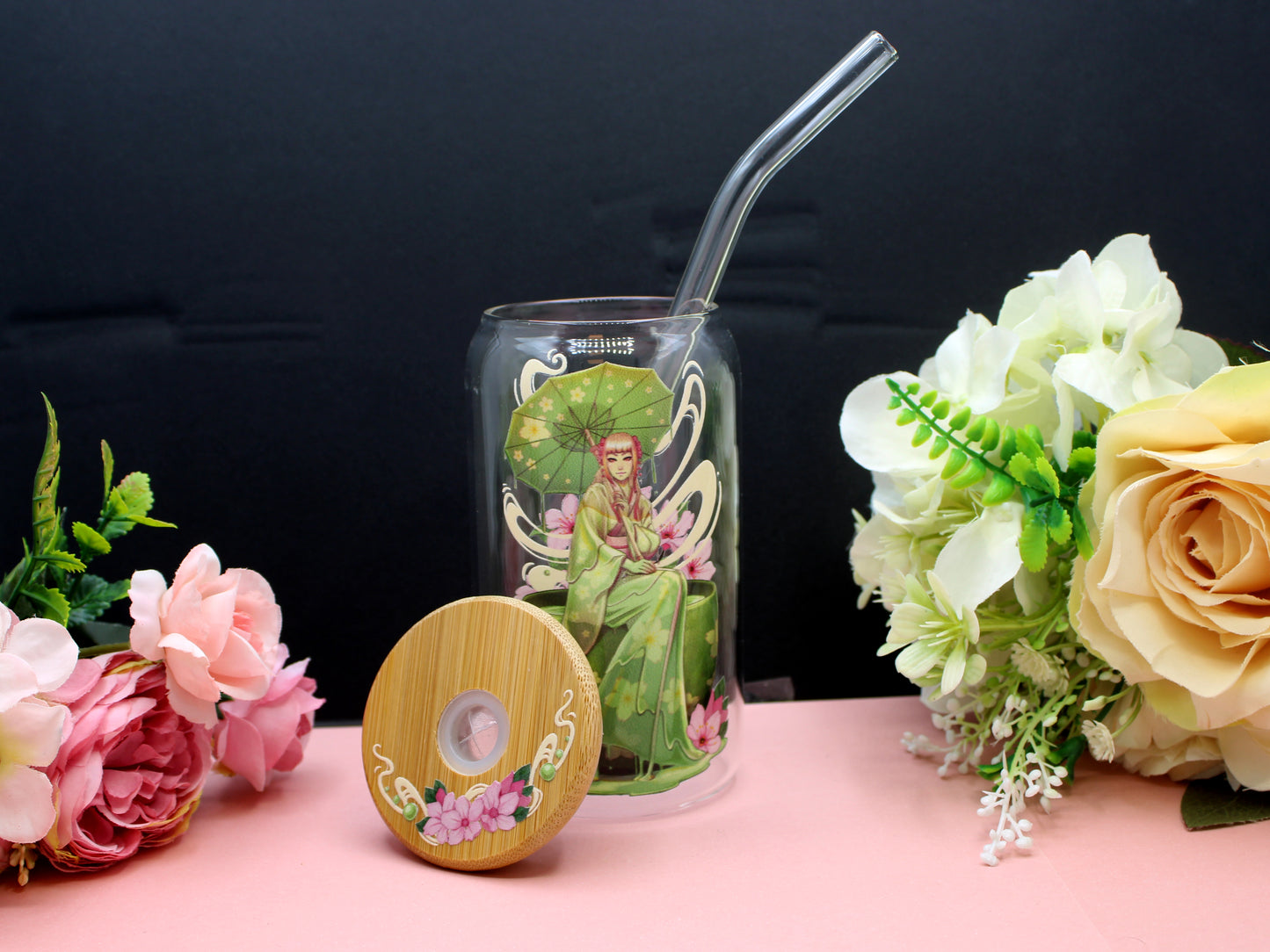 Gyokuro Glass Tumbler with lid