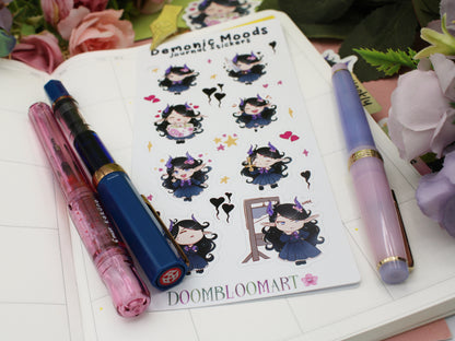 Demonic Moods - Journaling Stickers (Glossy Paper)