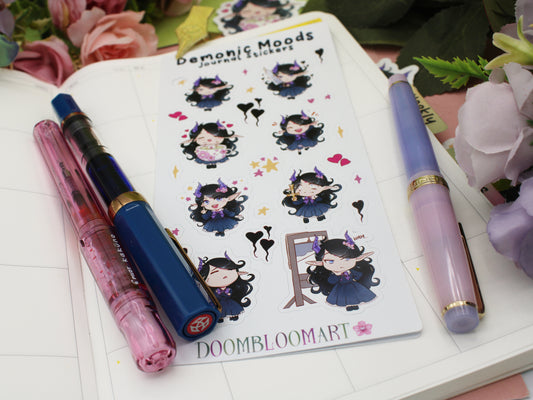 Demonic Moods - Journaling Stickers (Glossy Paper)