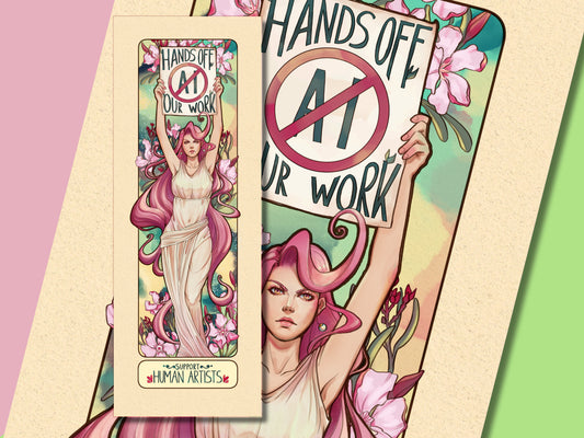 NO AI - Support Human Artists Nouveau Art Print, 2 colorways