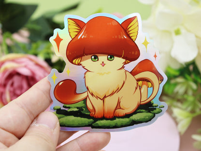 Meowshrooms - Colorful Holo Stickers