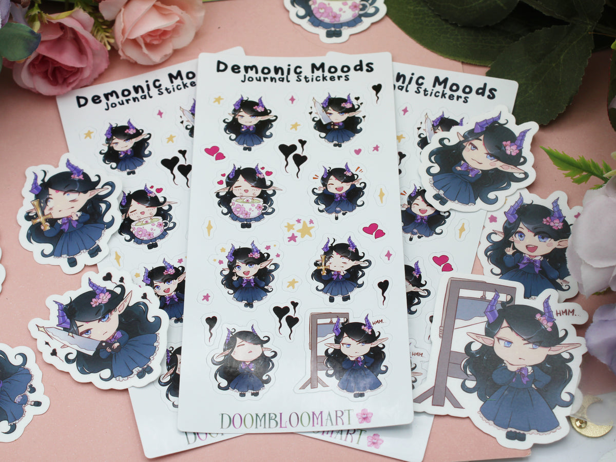 Demonic Moods - Journaling Stickers (Glossy Paper)