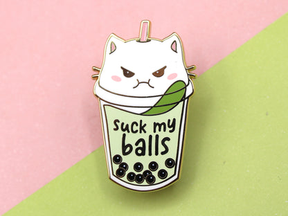 Rude Boba "Suck My Balls" - Hard Enamel Pin