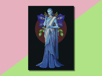 Butterfly Pea Tea Slime Girl Postcard