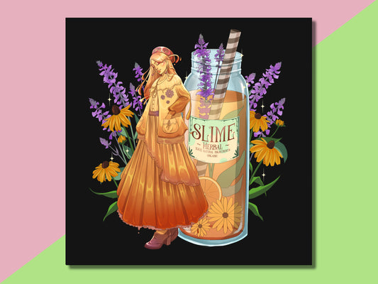 Herb Soda Slime Girl Print