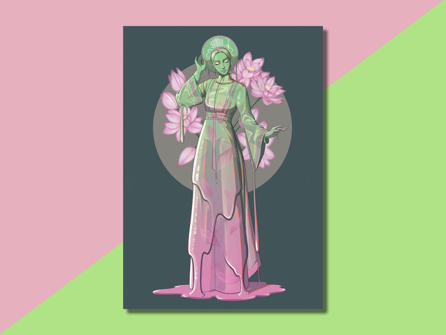 Lotus Tea Slime Girl Print