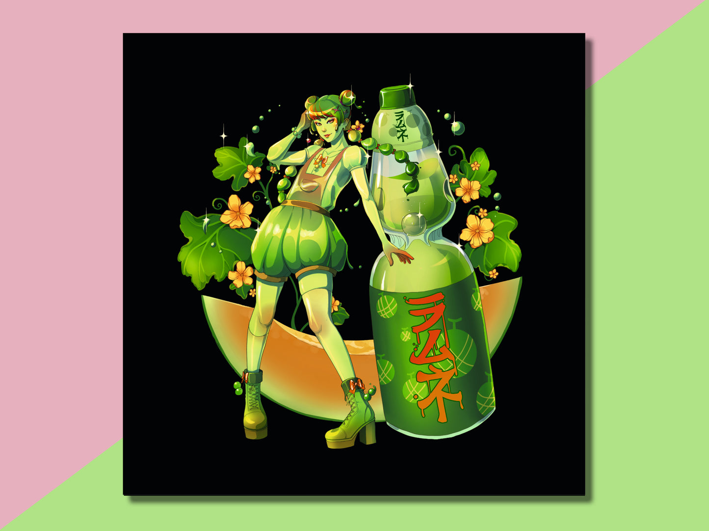 Ramune Soda Slime Girl Print