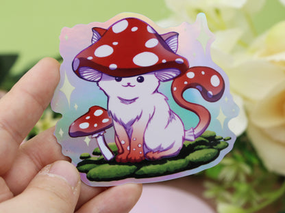 Meowshrooms - Colorful Holo Stickers