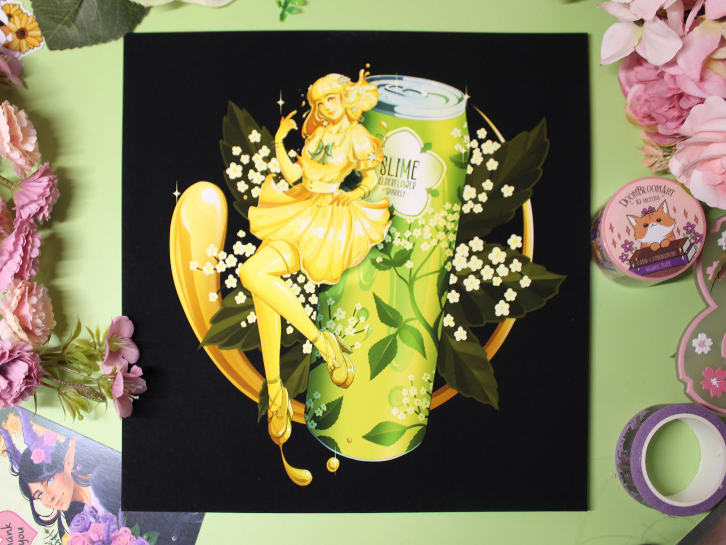 Elderflower Soda Slime Girl Print