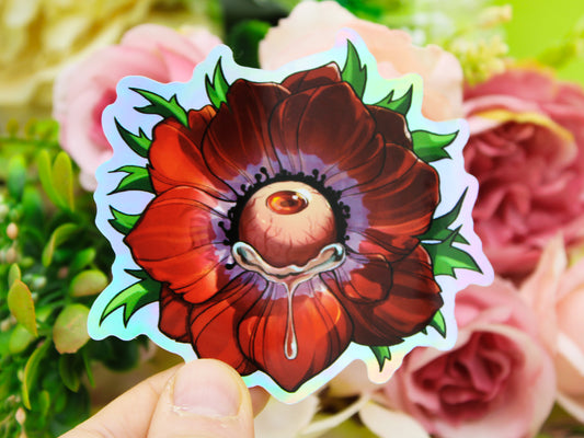 Crying Anemone Holo Sticker