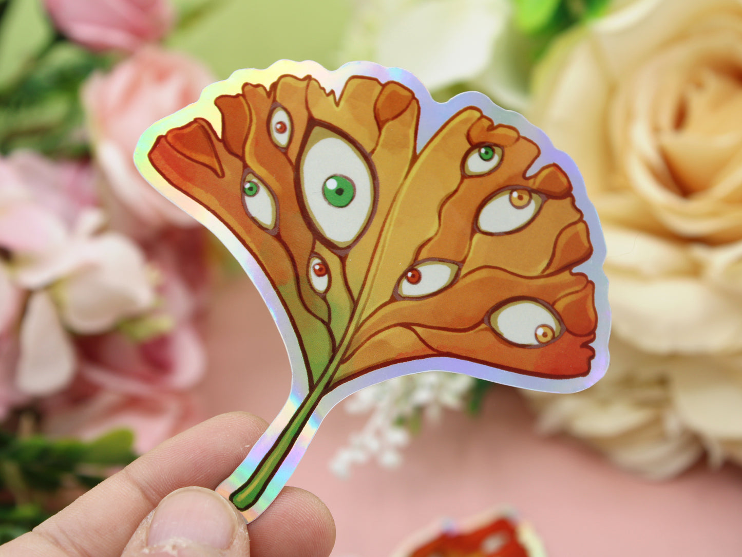 Autumn Leaves With Eyes - Gingko
