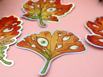 Autumn Leaves With Eyes - Gingko
