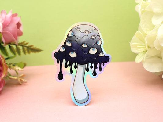 Inky Cap Mushroom With Eyes Sticker