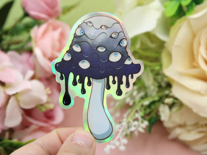 Inky Cap Mushroom With Eyes Sticker