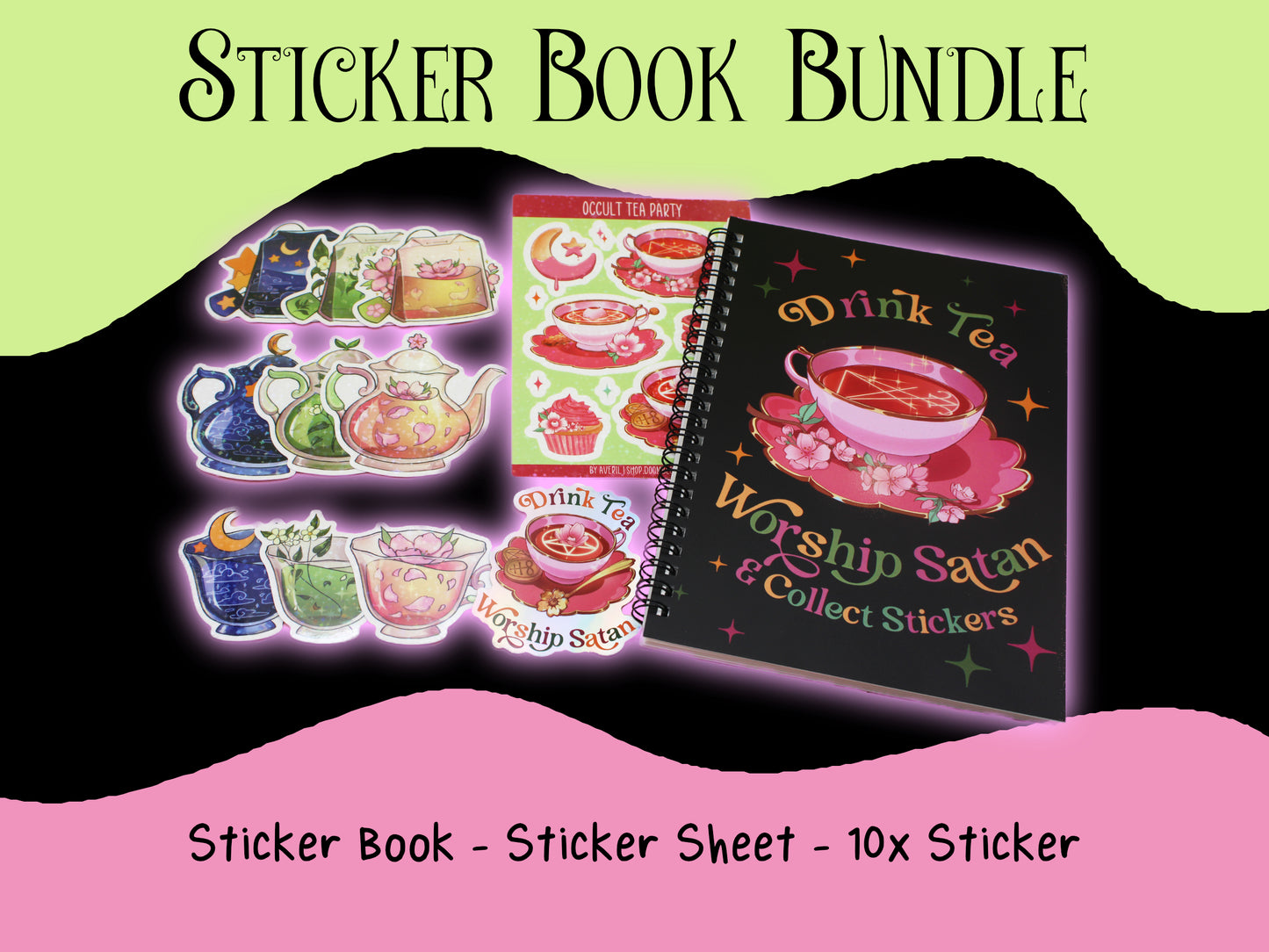 Thirsty For Stickers - Tea themed sticker & book bundle