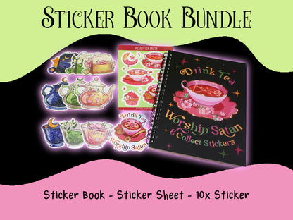 Thirsty For Stickers - Tea themed sticker & book bundle