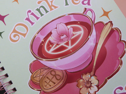 Drink Tea, Worship Satan - Reusable Sticker Book