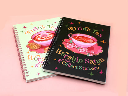 Drink Tea, Worship Satan - Reusable Sticker Book