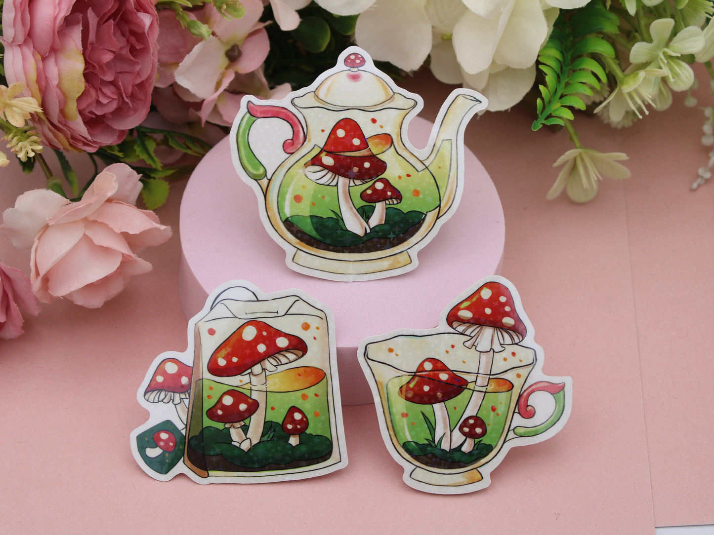Mushroom Tea Bag Stickers