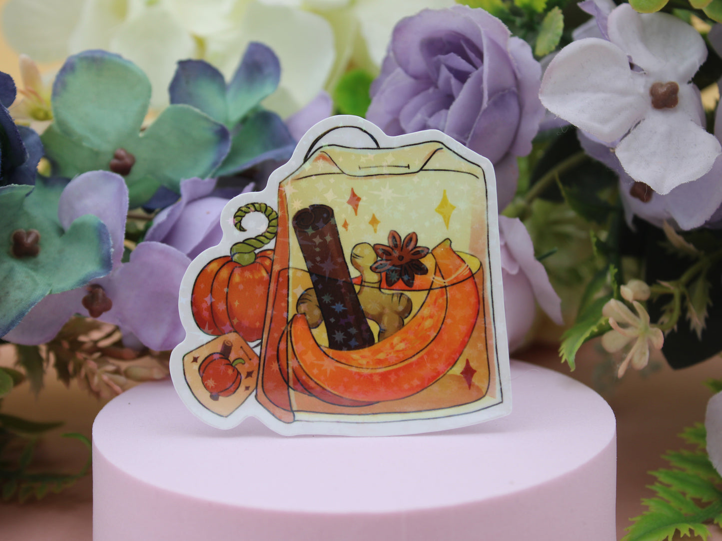 Pumpkin Spice Tea Bag Stickers