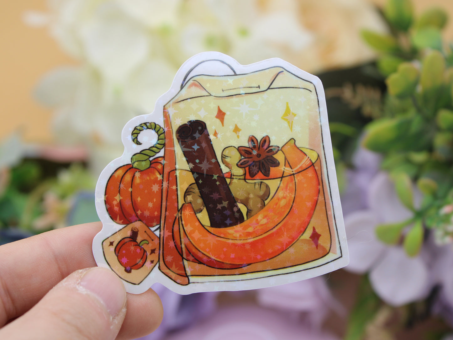 Pumpkin Spice Tea Bag Stickers