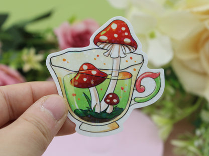 Mushroom Tea Cup Stickers
