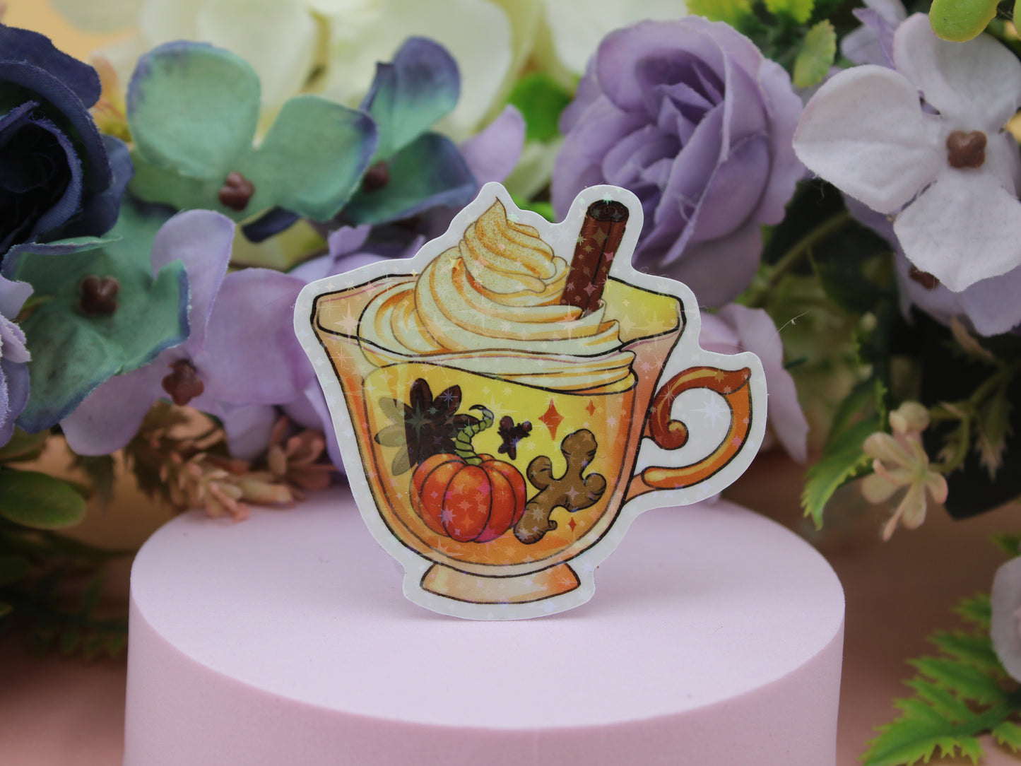 Pumpkin Spice Tea Cup Stickers