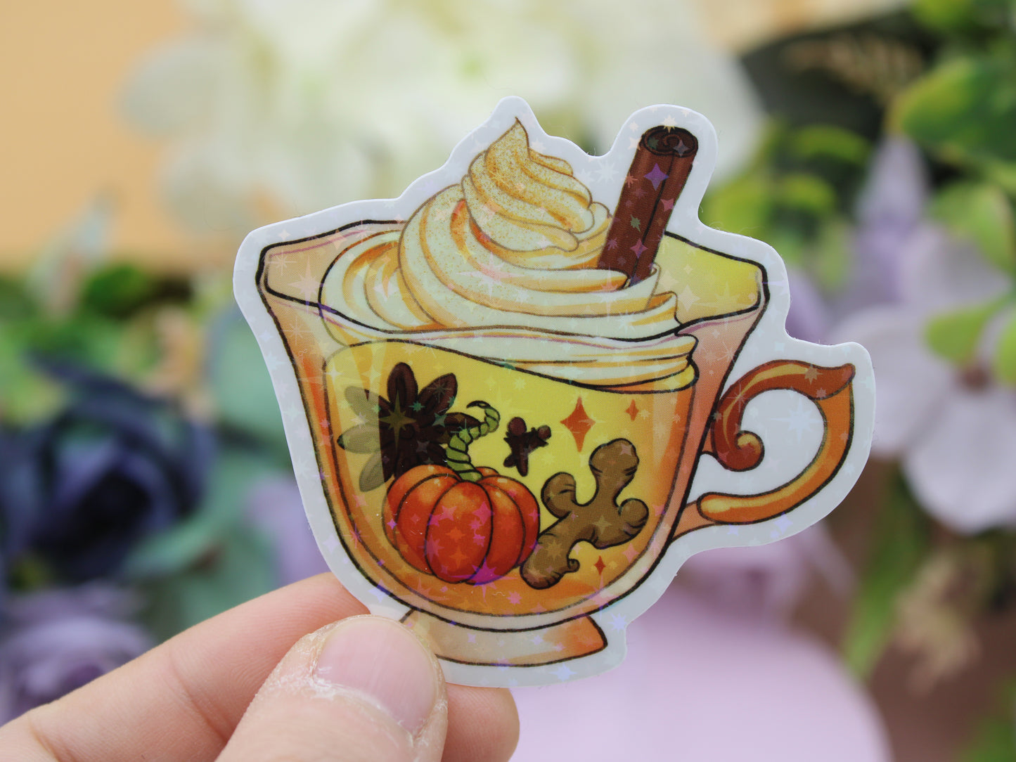 Pumpkin Spice Tea Cup Stickers