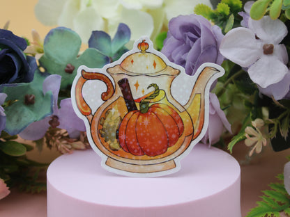 Pumpkin Spice Tea Pot Stickers