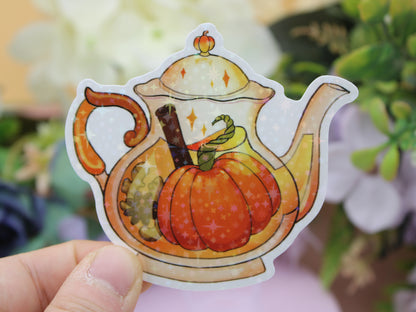 Pumpkin Spice Tea Pot Stickers