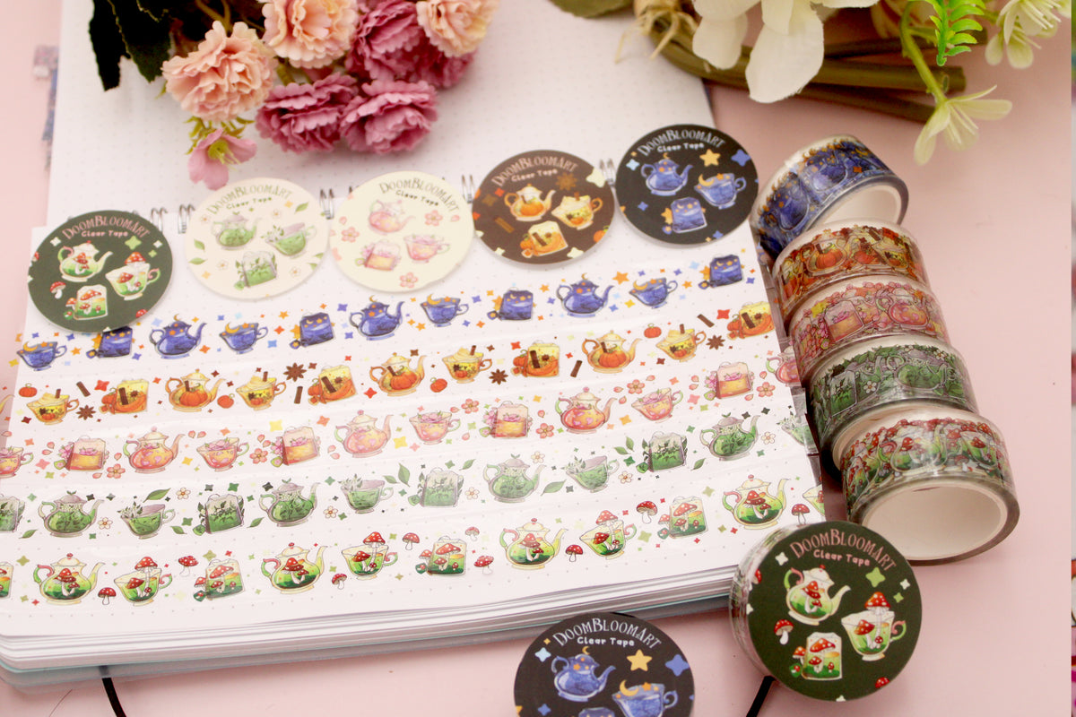 Magic Tea Party Clear PET Tapes