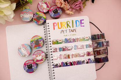 Cats x Books Pride Clear PET Tapes