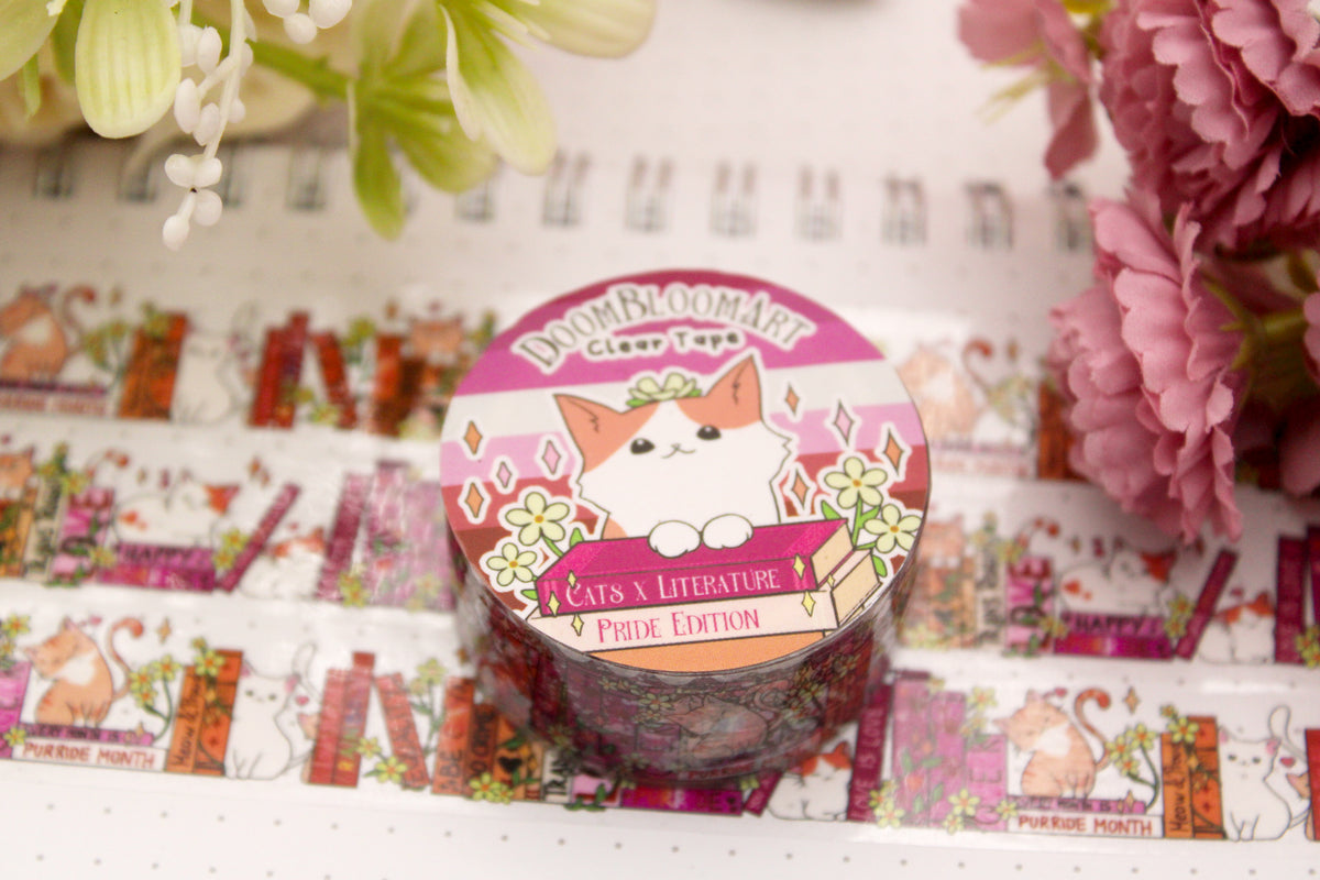 Cats x Books Pride Clear PET Tapes